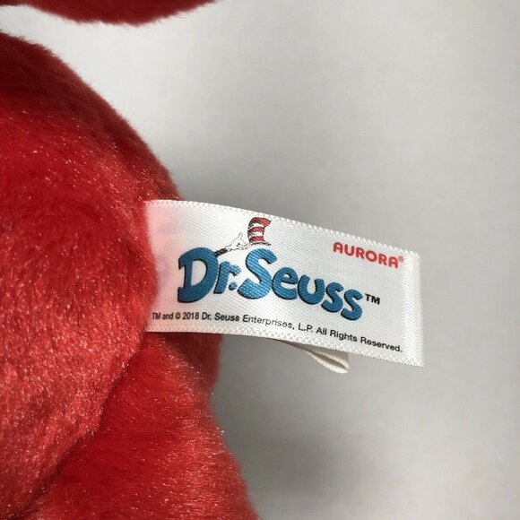 Aurora Dr Seuss Thing 1 Plush 12” Toy Doll Red Outfit Children Book Blue Hair - Picture 8 of 9